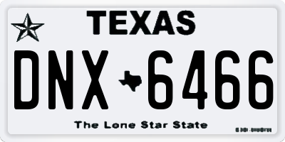 TX license plate DNX6466