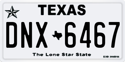 TX license plate DNX6467