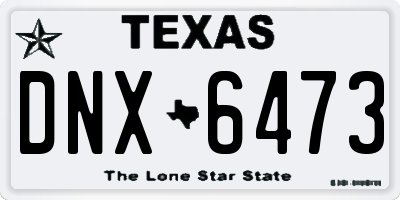 TX license plate DNX6473
