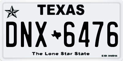 TX license plate DNX6476