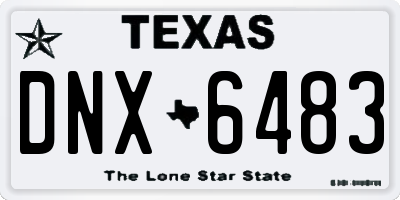 TX license plate DNX6483