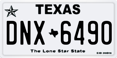 TX license plate DNX6490