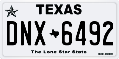 TX license plate DNX6492