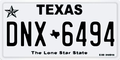 TX license plate DNX6494