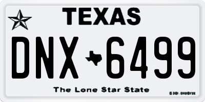 TX license plate DNX6499