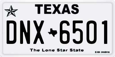 TX license plate DNX6501