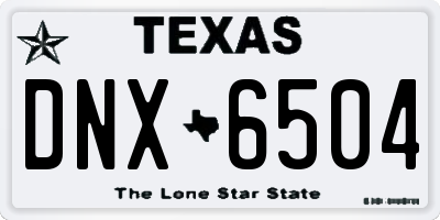 TX license plate DNX6504