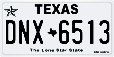 TX license plate DNX6513