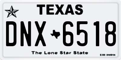TX license plate DNX6518