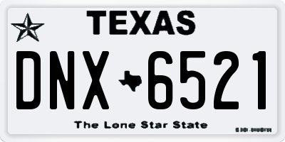 TX license plate DNX6521