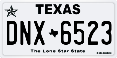 TX license plate DNX6523
