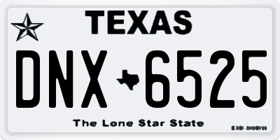 TX license plate DNX6525