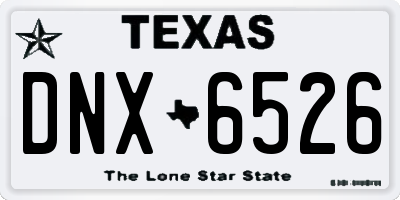TX license plate DNX6526