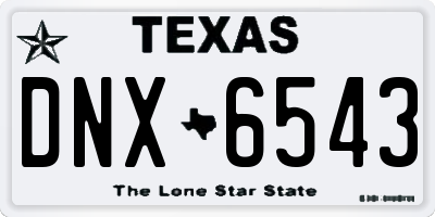 TX license plate DNX6543