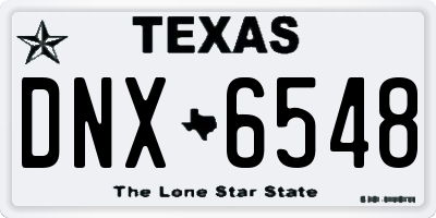 TX license plate DNX6548