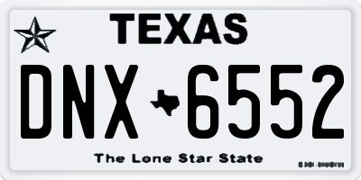 TX license plate DNX6552