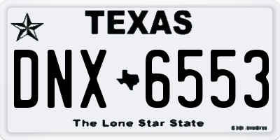 TX license plate DNX6553
