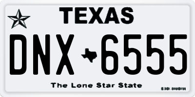 TX license plate DNX6555