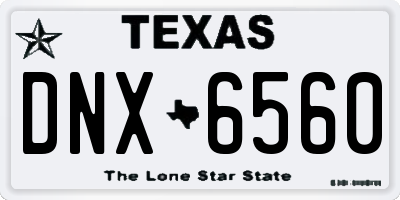 TX license plate DNX6560