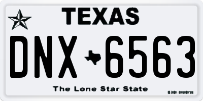 TX license plate DNX6563