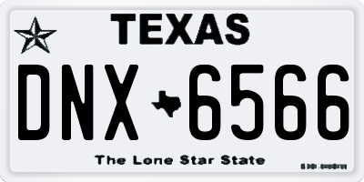 TX license plate DNX6566
