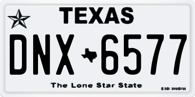 TX license plate DNX6577