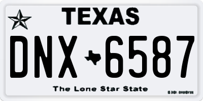 TX license plate DNX6587