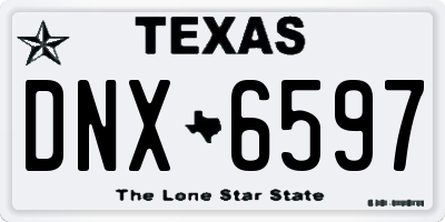 TX license plate DNX6597