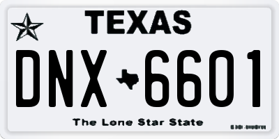 TX license plate DNX6601
