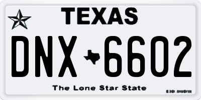 TX license plate DNX6602