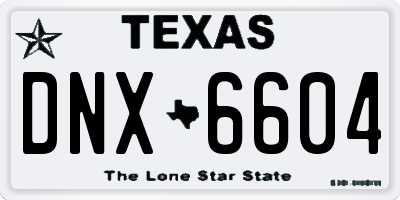 TX license plate DNX6604
