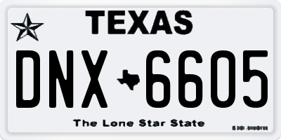 TX license plate DNX6605