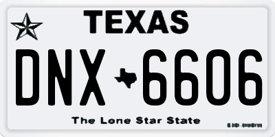 TX license plate DNX6606