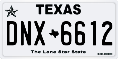 TX license plate DNX6612