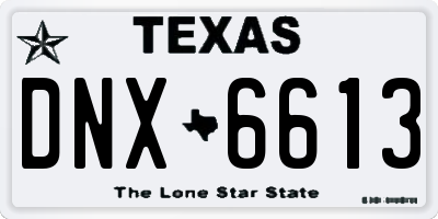 TX license plate DNX6613