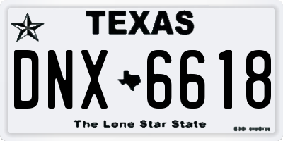 TX license plate DNX6618