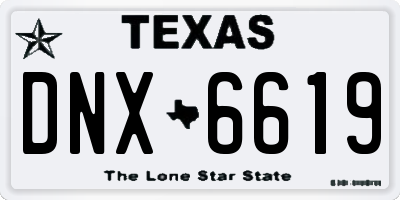 TX license plate DNX6619
