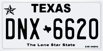 TX license plate DNX6620
