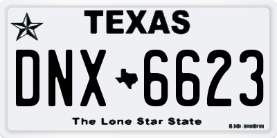 TX license plate DNX6623
