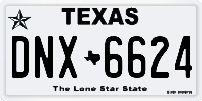 TX license plate DNX6624