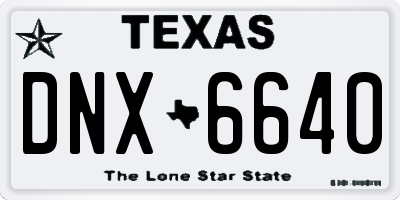 TX license plate DNX6640