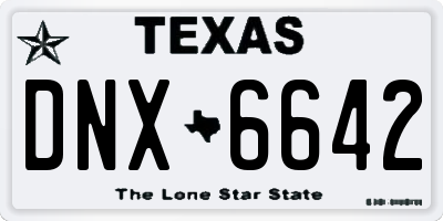 TX license plate DNX6642