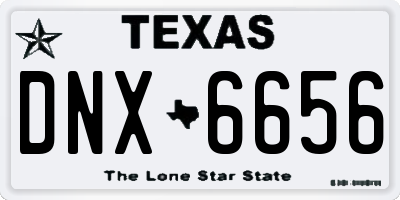 TX license plate DNX6656