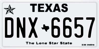 TX license plate DNX6657