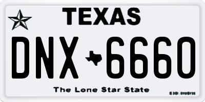TX license plate DNX6660