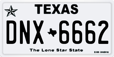 TX license plate DNX6662