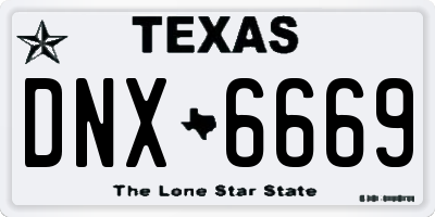 TX license plate DNX6669