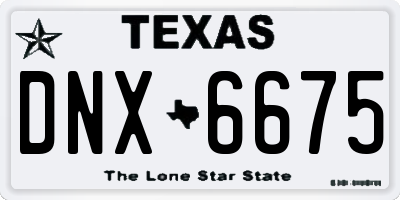 TX license plate DNX6675