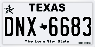 TX license plate DNX6683