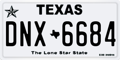 TX license plate DNX6684